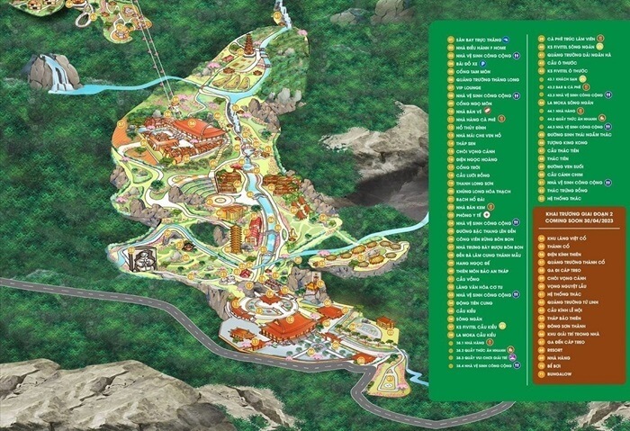 Bản đồ khu du lịch Cổng Trời Đông Giang