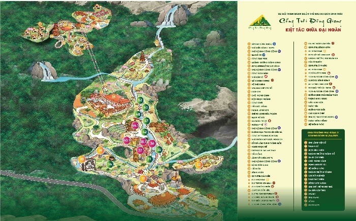 Bản đồ khu du lịch Cổng Trời Đông Giang