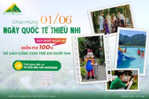 Khuyến mãi 100% giá vé cho trẻ em ngày quốc tế thiếu nhi 1/6