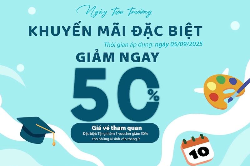 Giảm 50% giá vé ngày 5/9