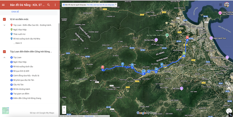 Chỉ còn 75km từ trung tâm Đà Nẵng, di chuyển khoảng 1 tiếng 40 phút là đến Cổng Trời Đông Giang