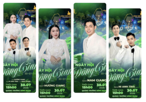 Dàn ca sĩ biểu diễn tại Cổng Trời Đông Giang ngày 30/7